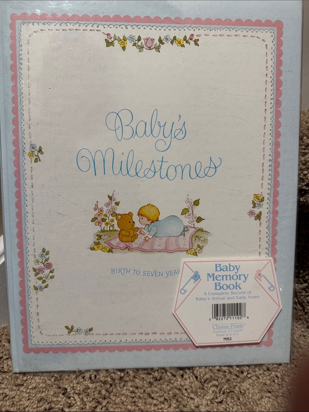 Baby's Milestones Memory Book - Pink and Blue
